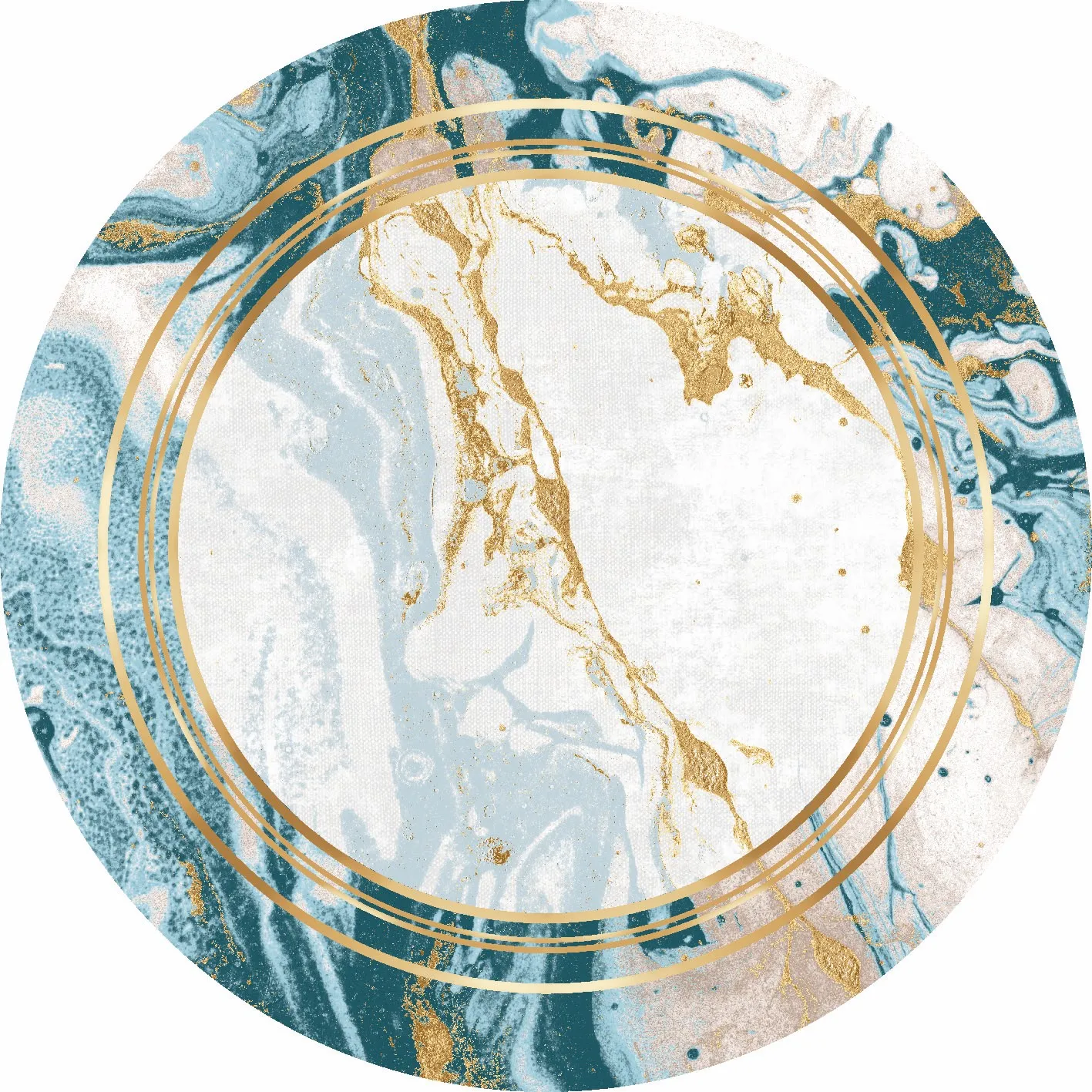 Runde tæpper - Emery (blå)