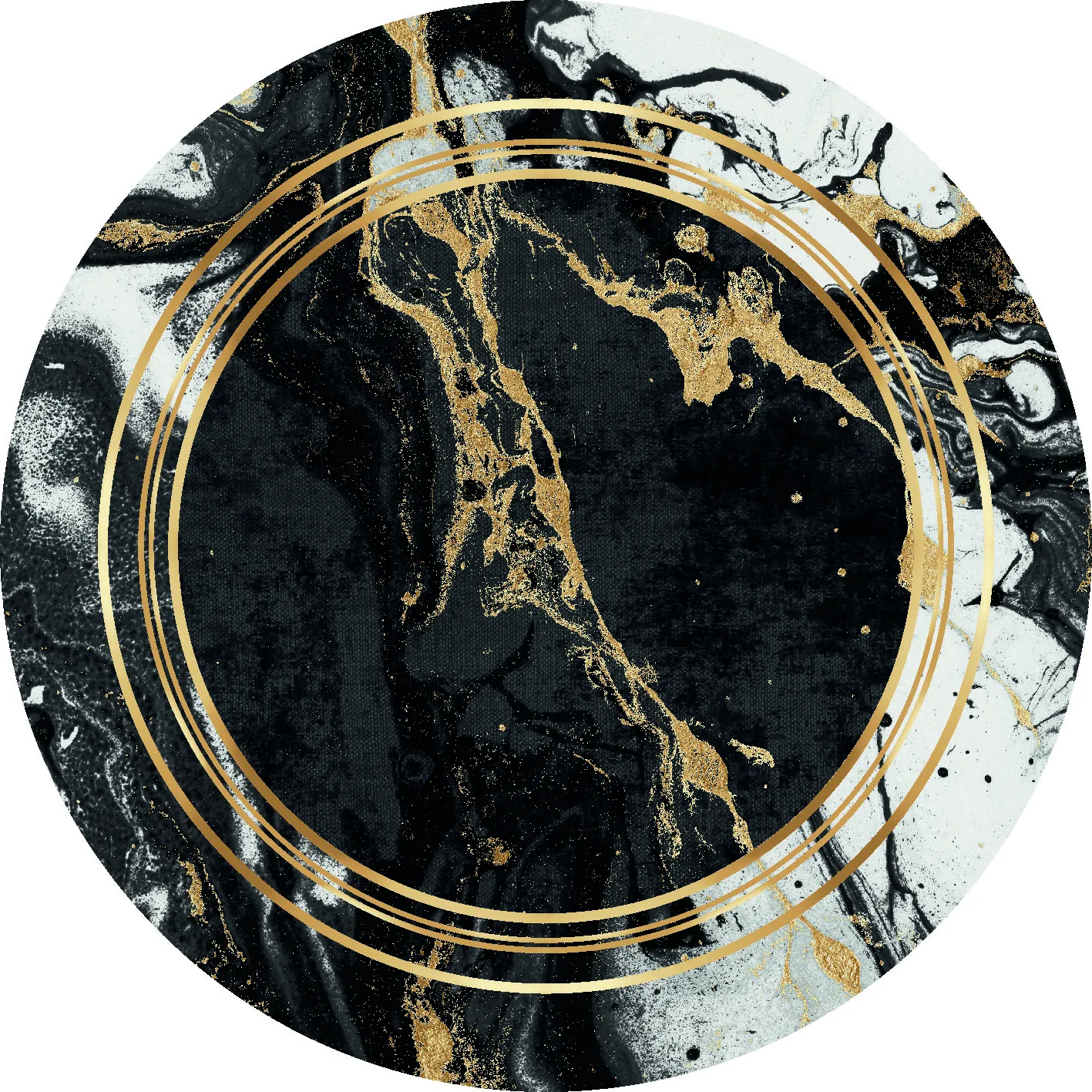 Runde tæpper - Emery (sort)