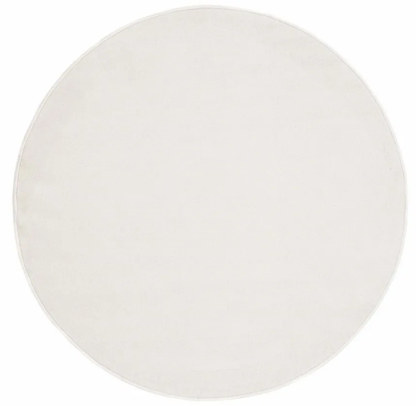 Rund tæppe - Sunayama (hvid)