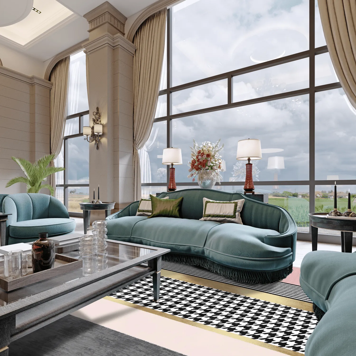 Wilton-tæppe - Esme (lyserød/multi)