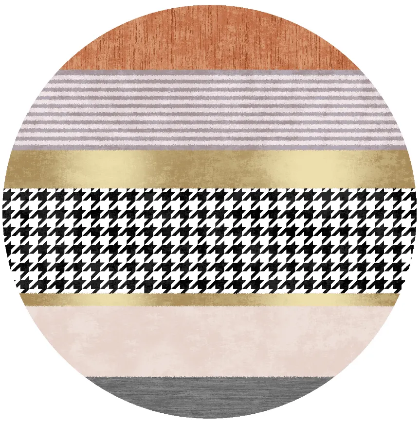 Rundt tæppe - Esme (orange/multi)