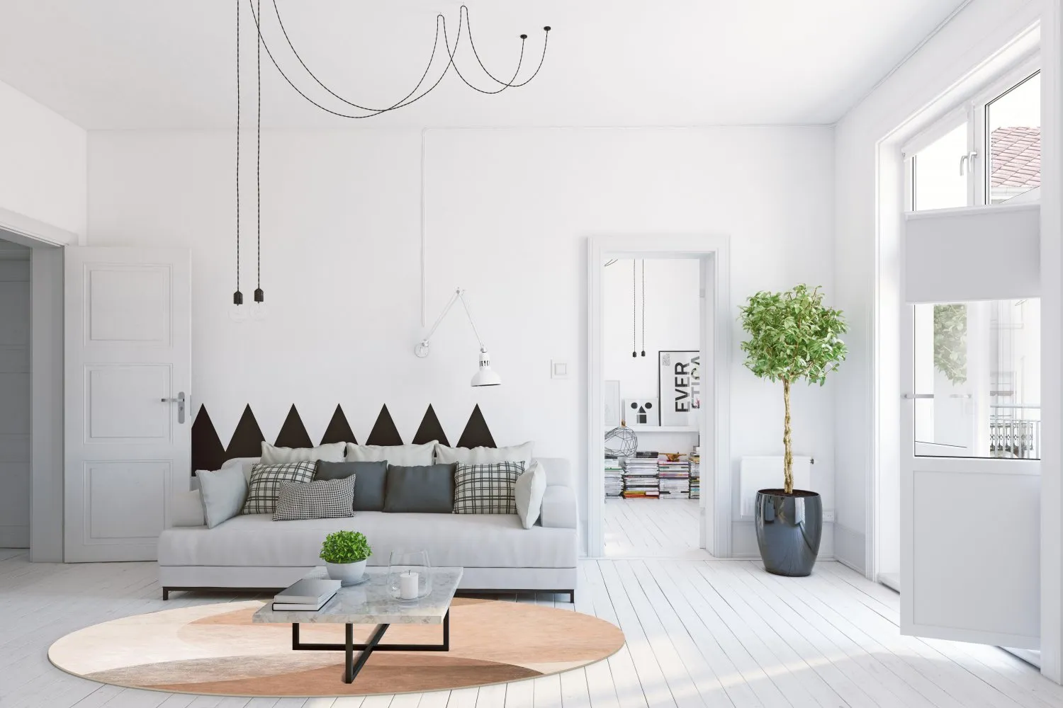 Rundt tæppe - Craon (multi)