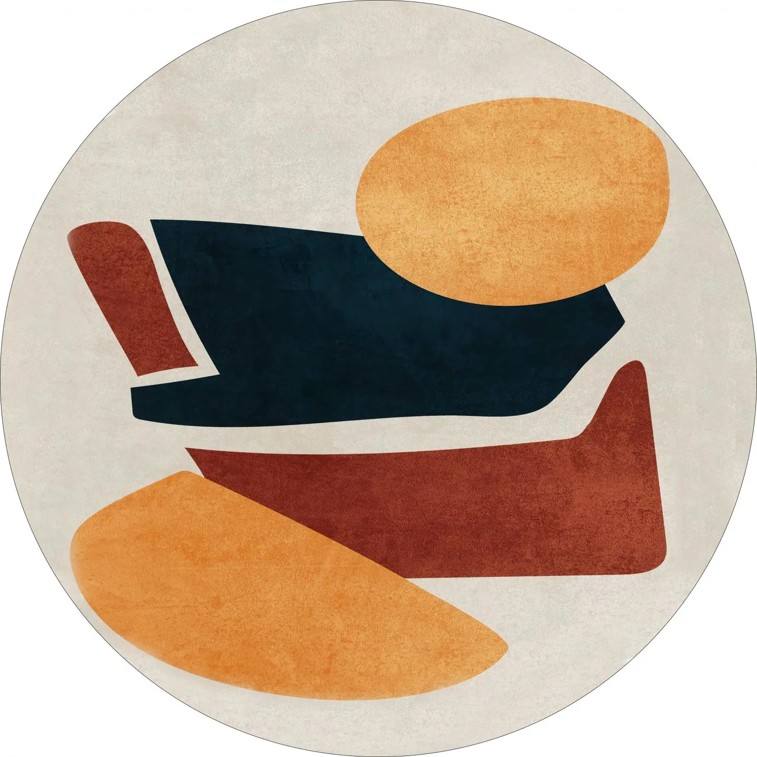 Rundt tæppe - Beira (multi)