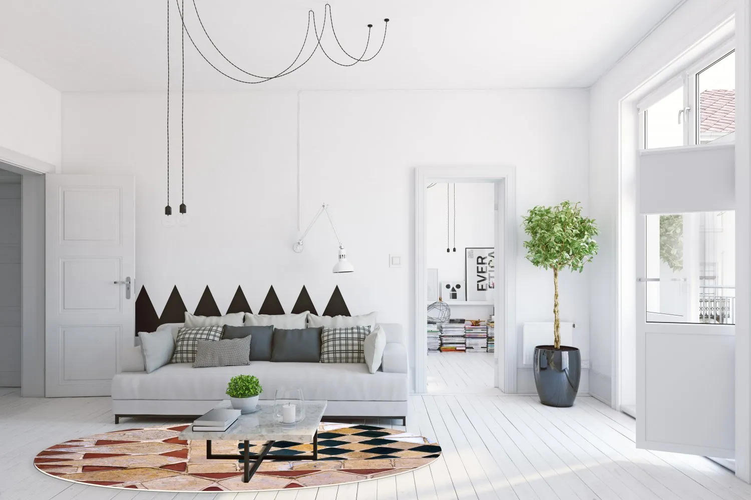 Rundt tæppe - Cinto (multi)