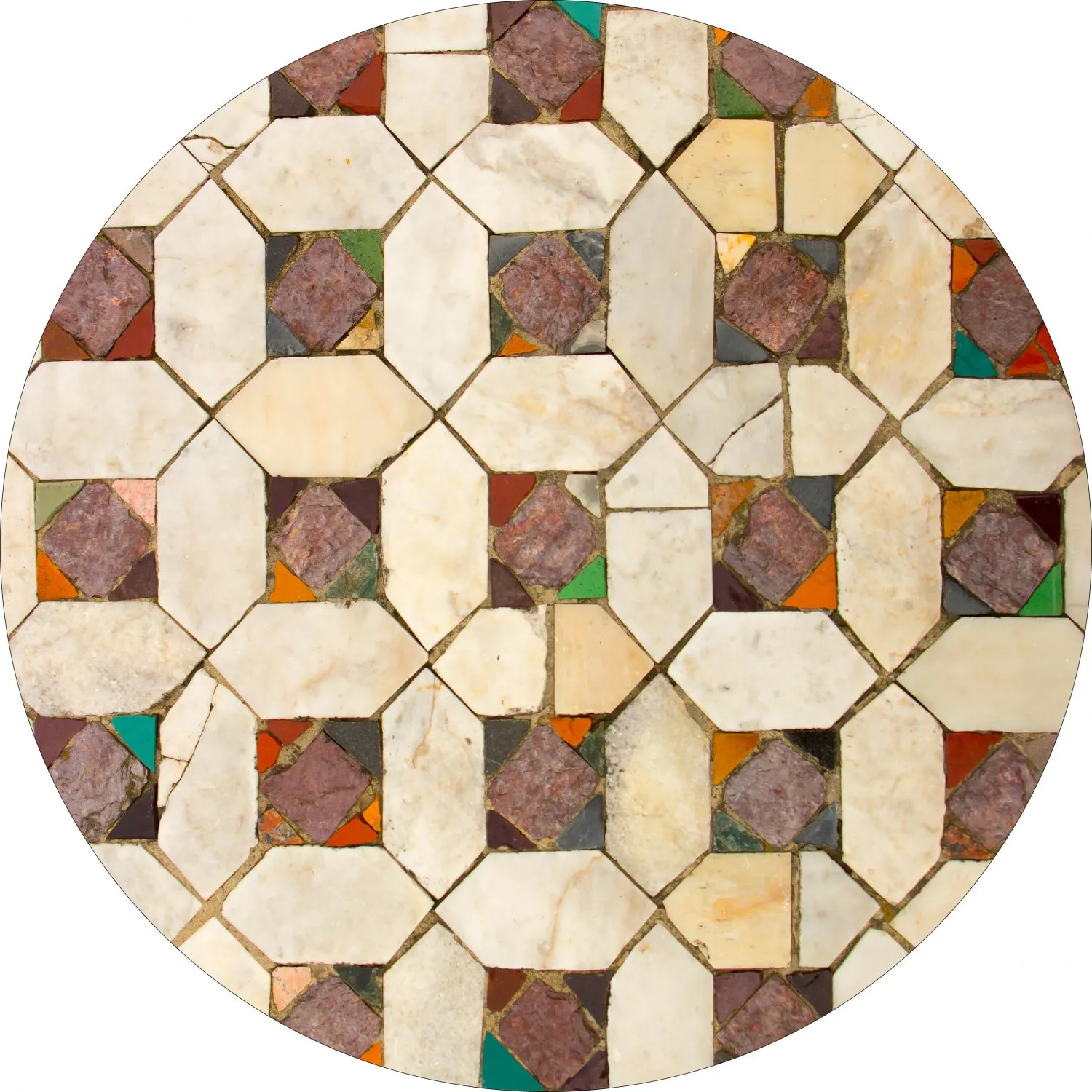 Rundt tæppe - Evisa (multi)