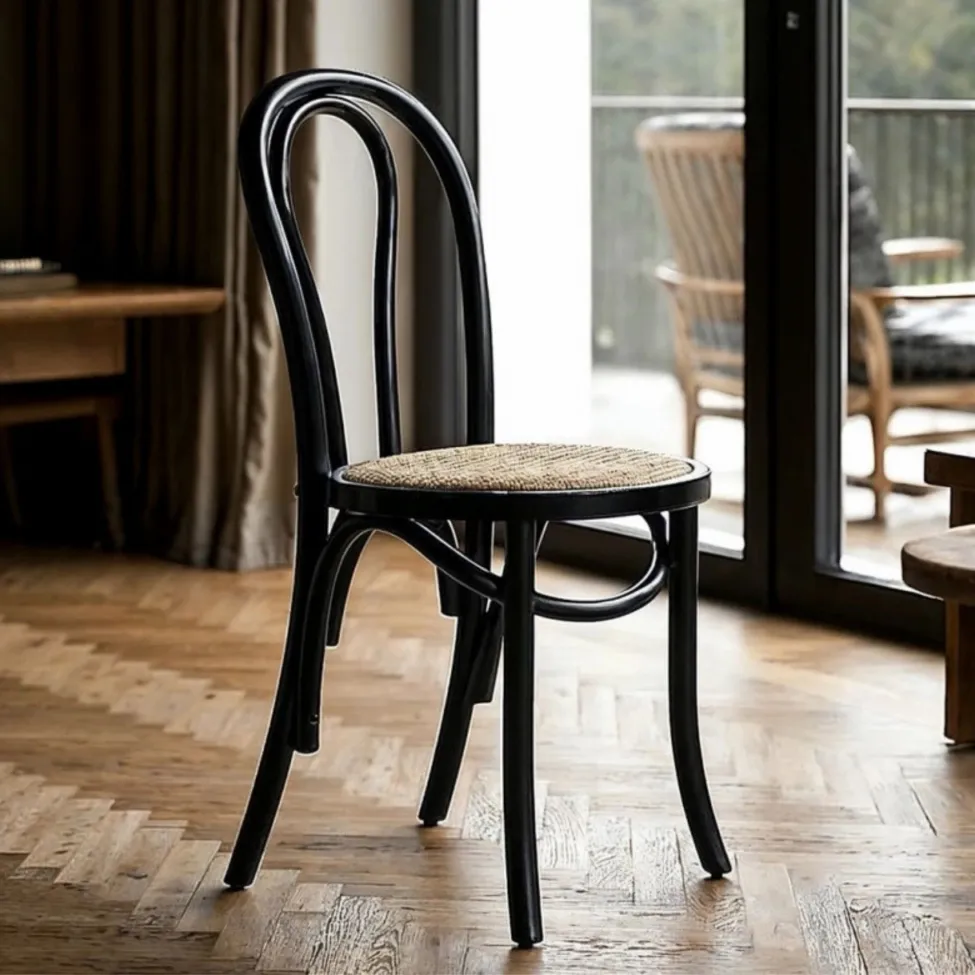 Stol - Bistro (rotting/sort) - 2 stk