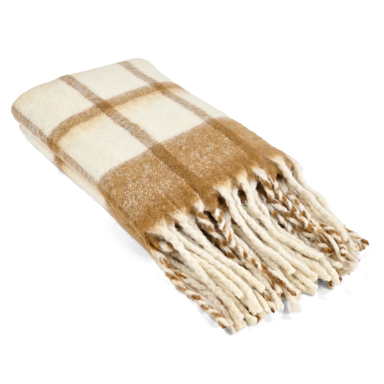 Tæpper - Plaid i uldblandning - Rachel (gul)