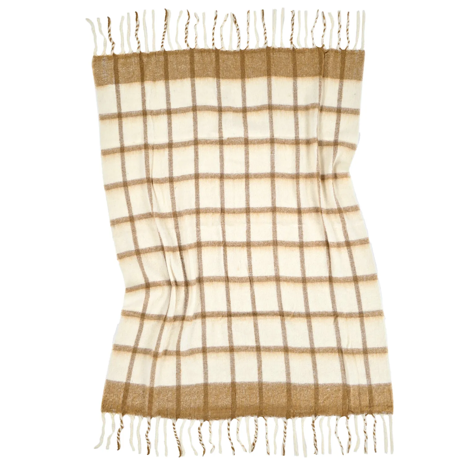 Tæpper - Plaid i uldblandning - Rachel (gul)