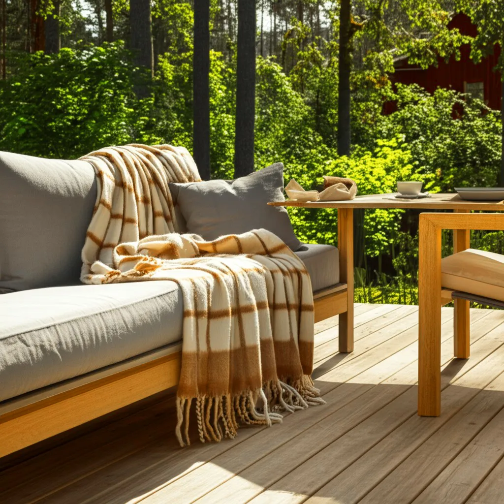 Tæpper - Plaid i uldblandning - Rachel (gul)