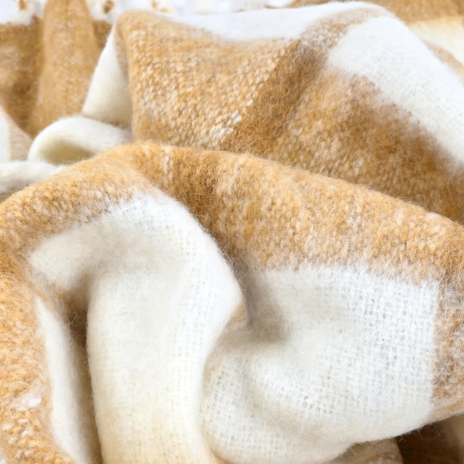 Tæpper - Plaid i uldblandning - Rachel (gul)