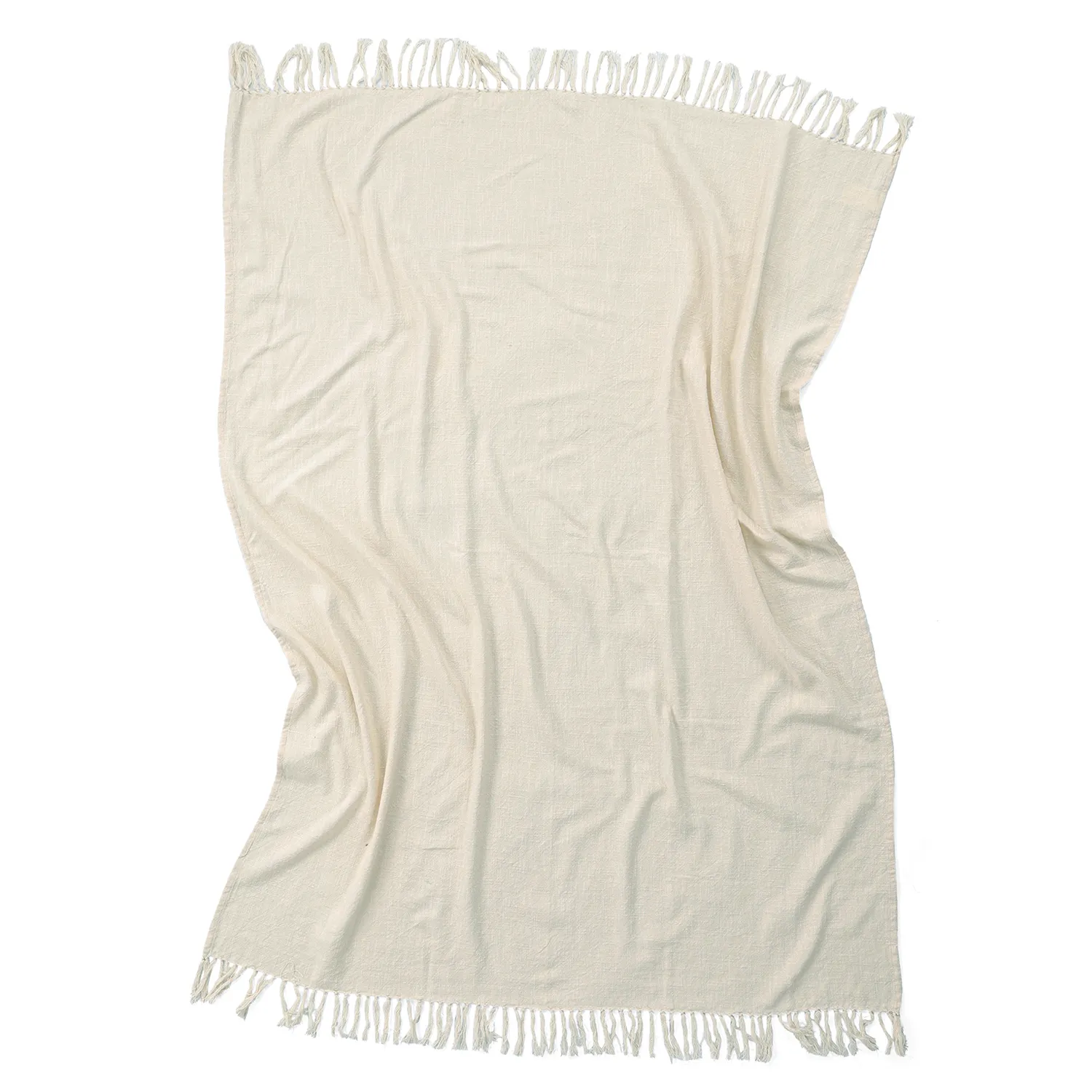 Plaid - Veya cotton throw (fløde)