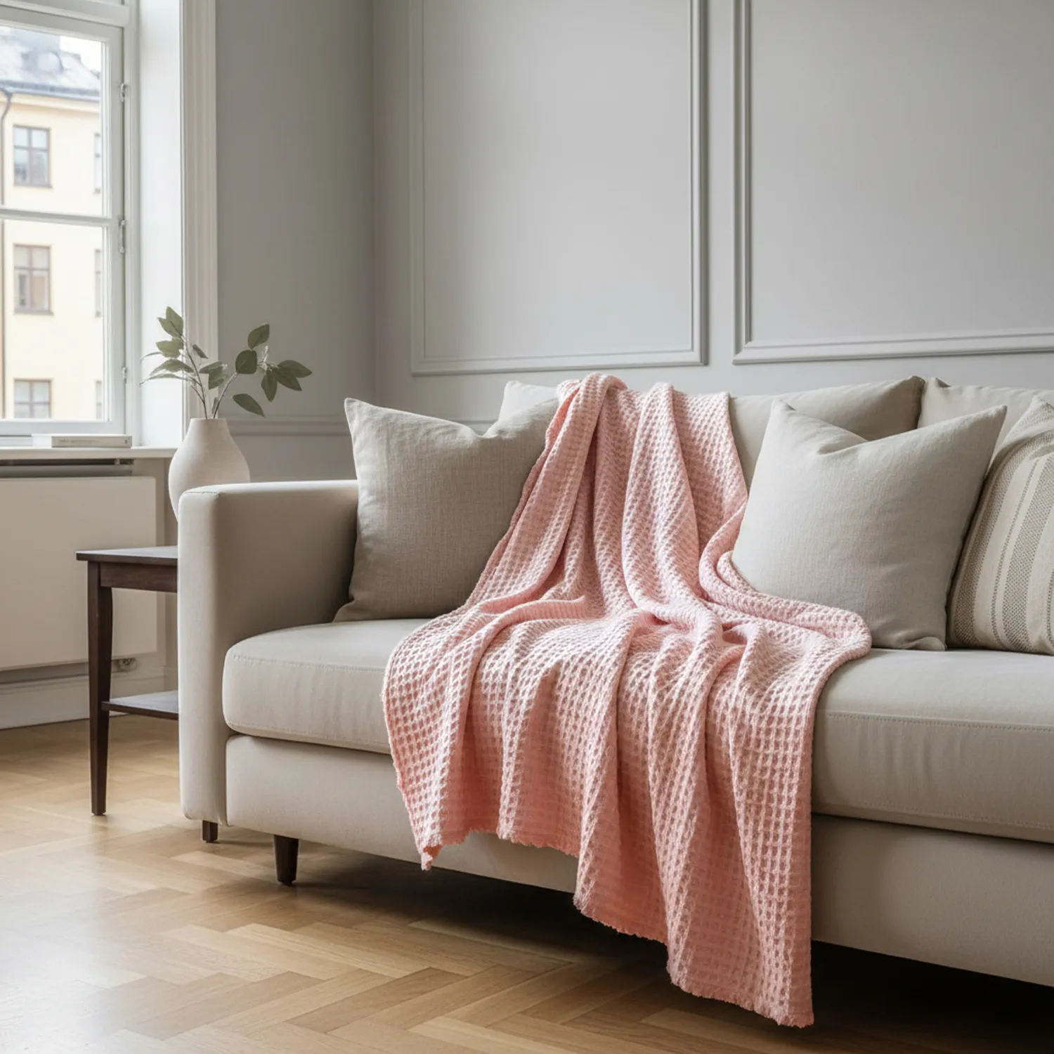 Tæpper - Juneau Blanket (lyserød)