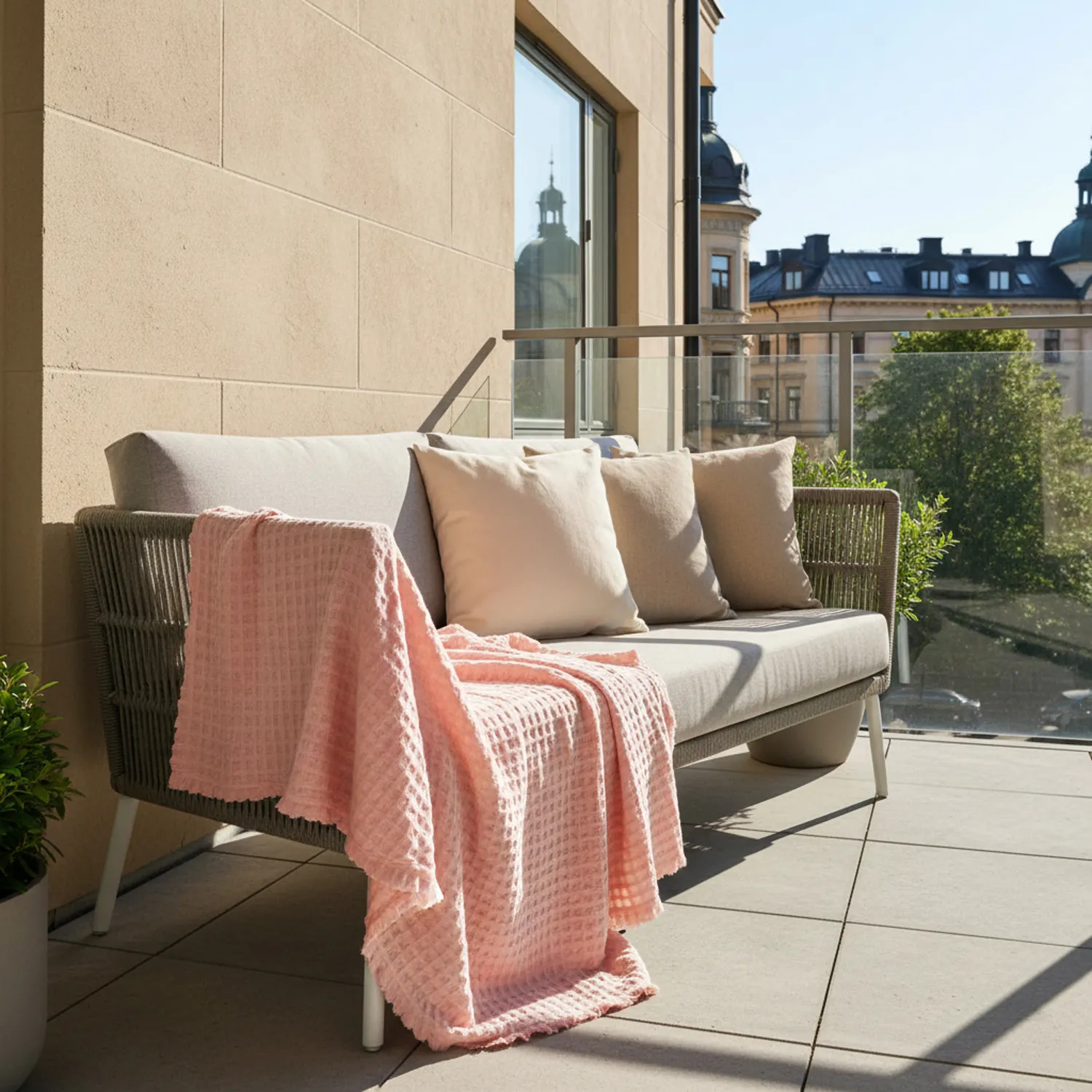 Tæpper - Juneau Blanket (lyserød)