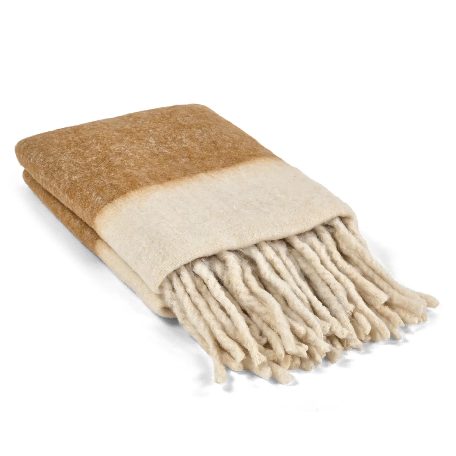 Tæpper - Plaid i uldblandning - Carrie (gul)