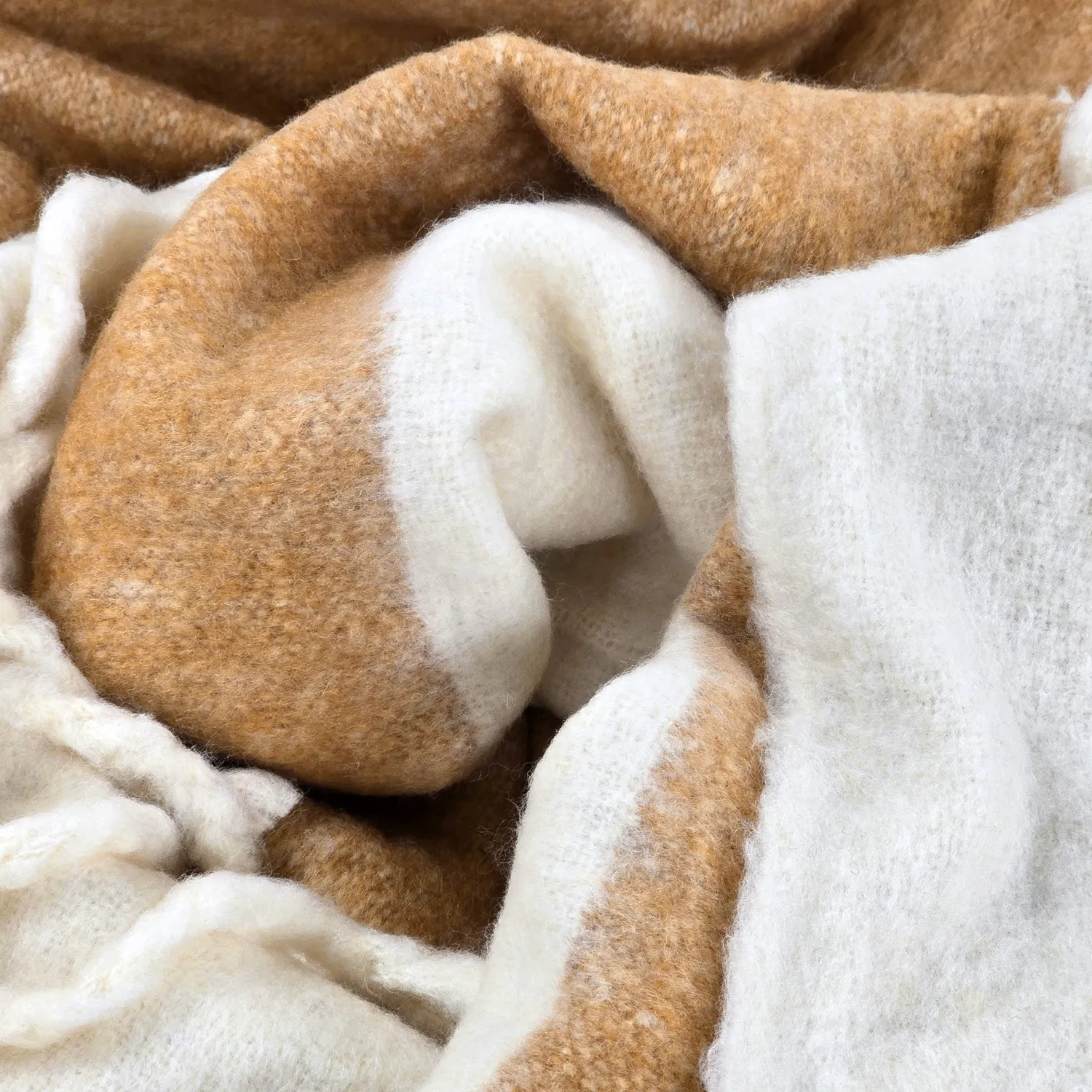 Tæpper - Plaid i uldblandning - Carrie (gul)