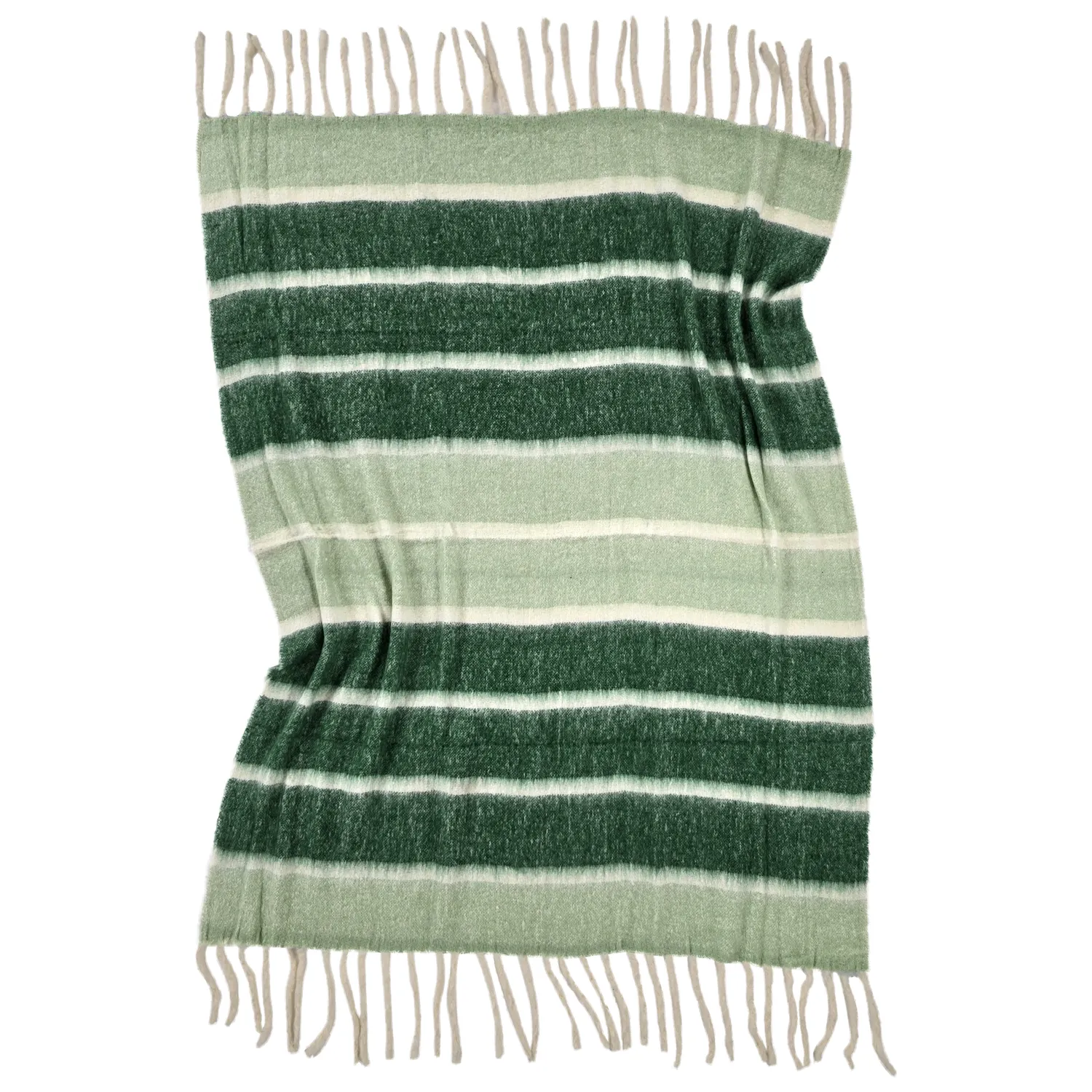 Tæpper - Plaid i uldblandning - Charlotte (grøn)