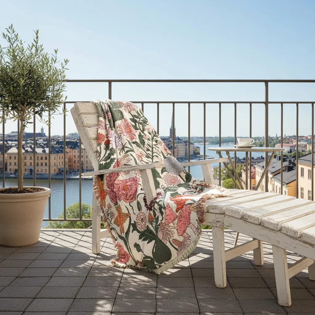 Tæpper - Fiori Tapestry Blanket (multi)