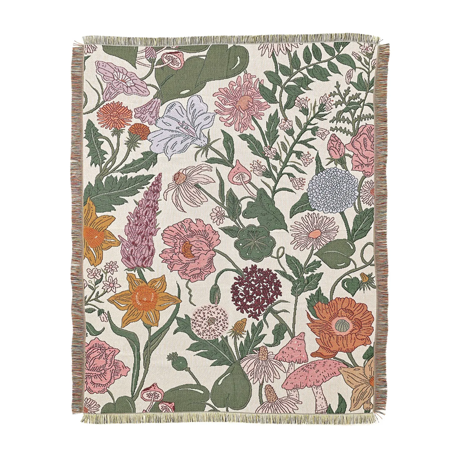 Tæpper - Fiori Tapestry Blanket (multi)