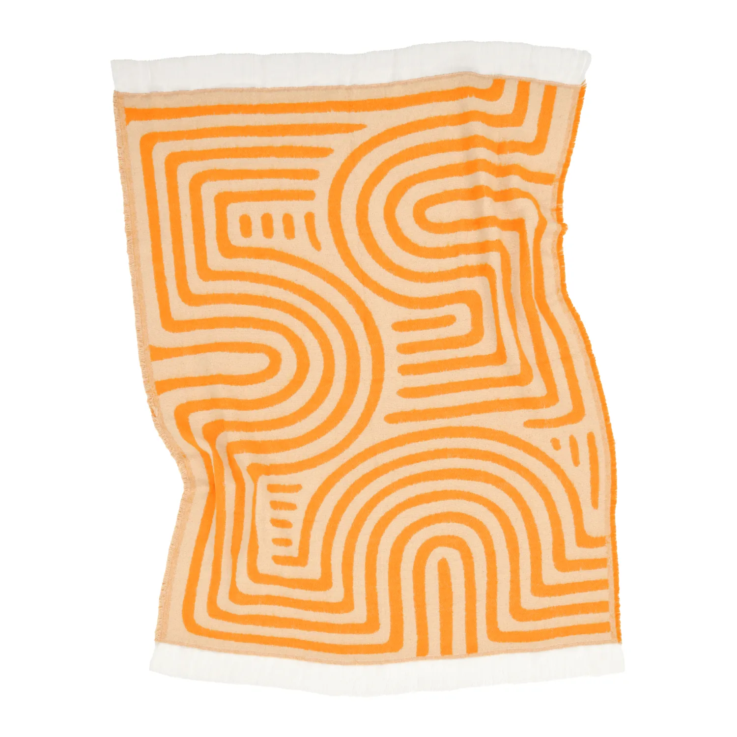 Tæpper - Uldmixplaid - Melody (beige/orange)