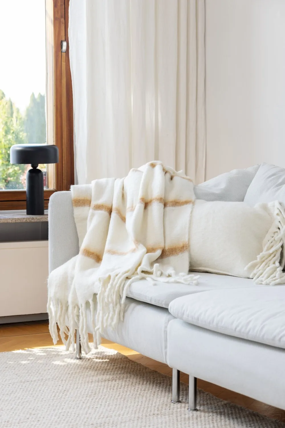 Tæpper - Plaid i uldblandning - Miranda (gul)