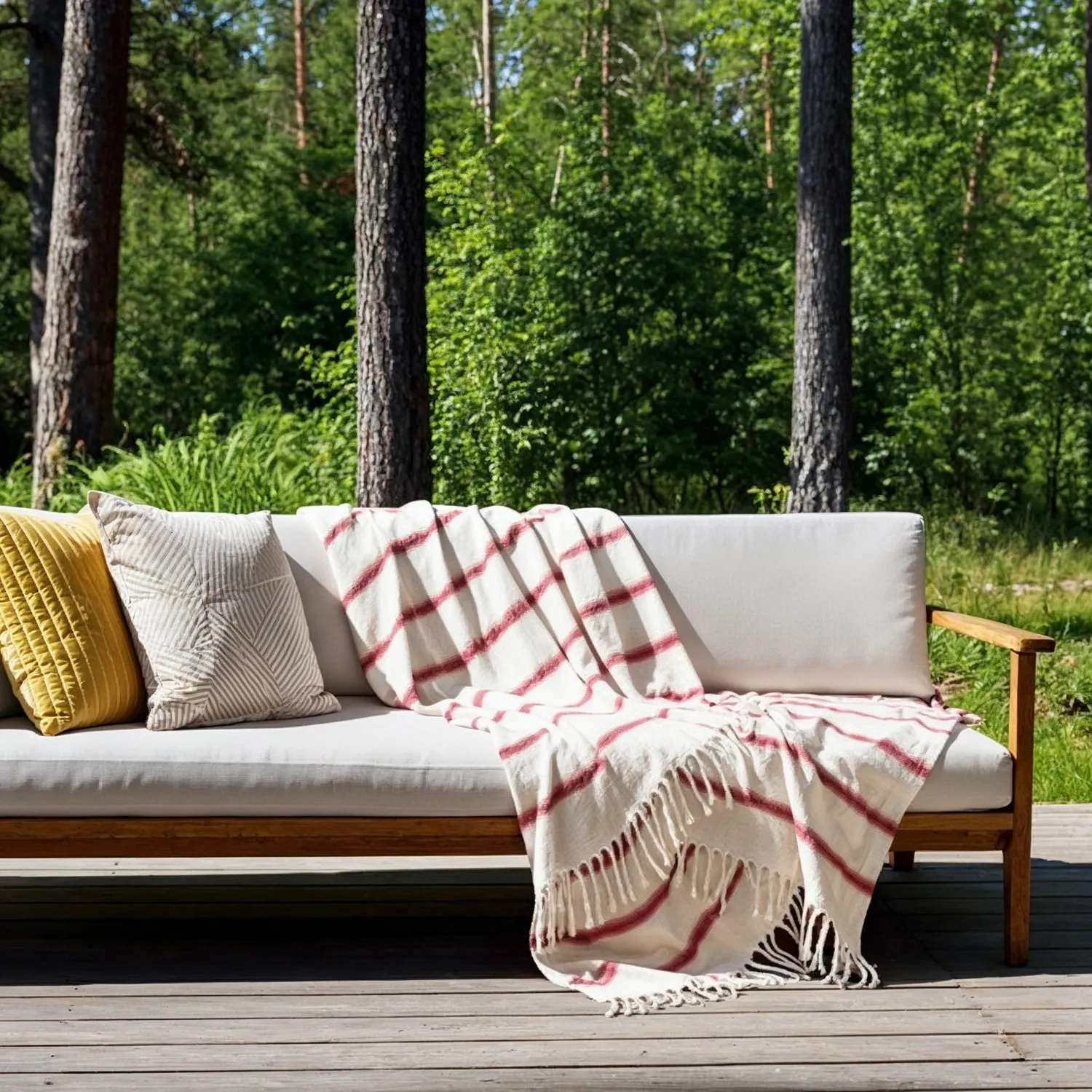 Tæpper - Plaid i uldblandning - Miranda (lyserød)