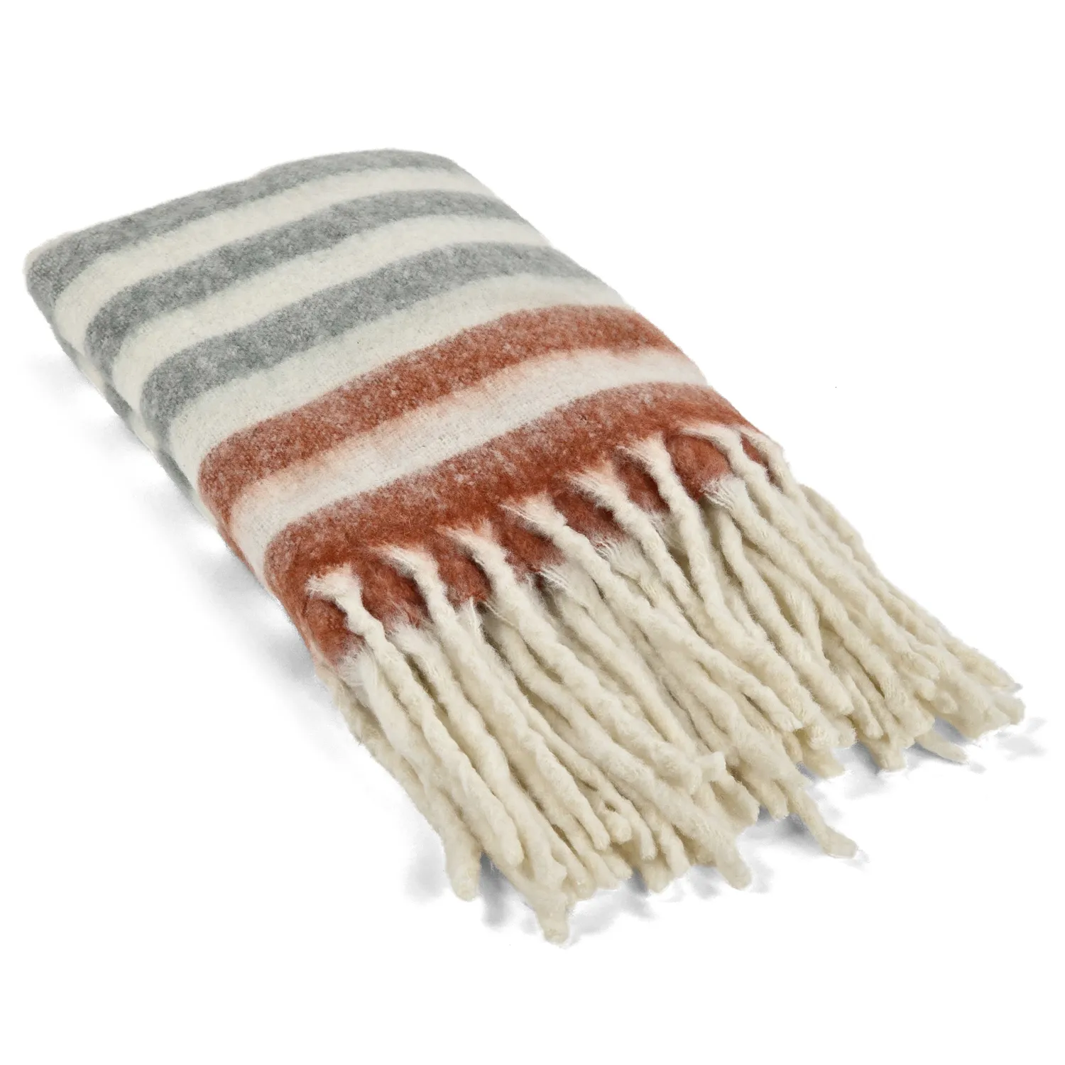 Tæpper - Plaid i uldblandning - Monica (lyserød)