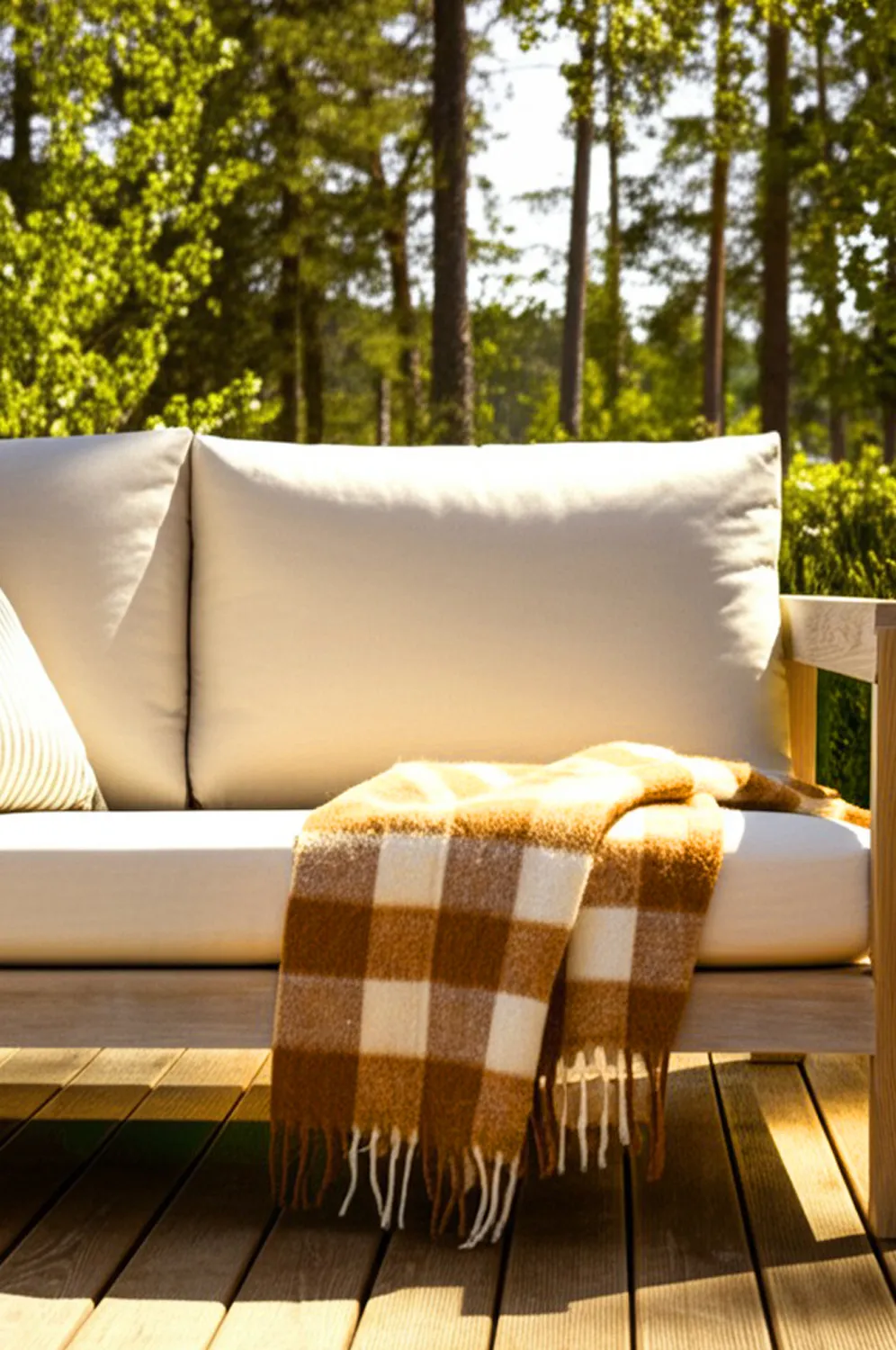 Tæpper - Plaid i uldblandning - Phoebe (gul)