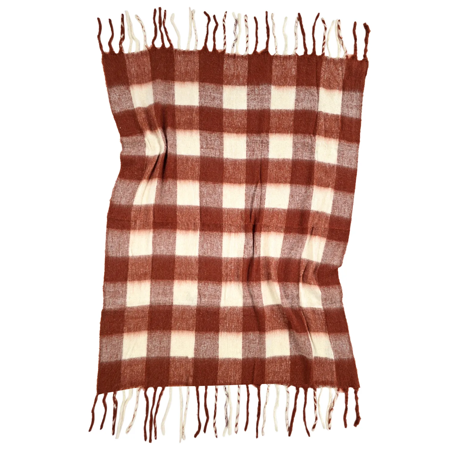 Tæpper - Plaid i uldblandning - Phoebe (lyserød)