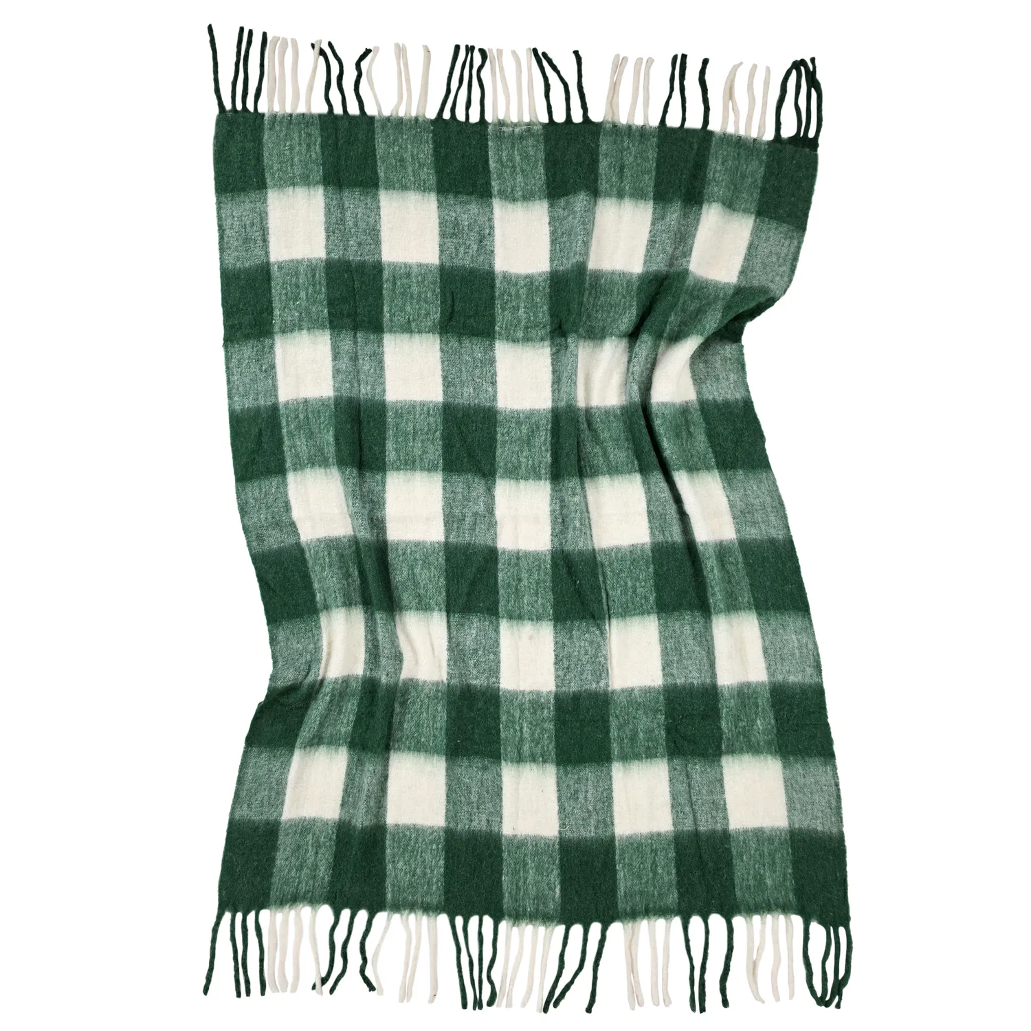 Tæpper - Plaid i uldblandning - Phoebe (grøn)