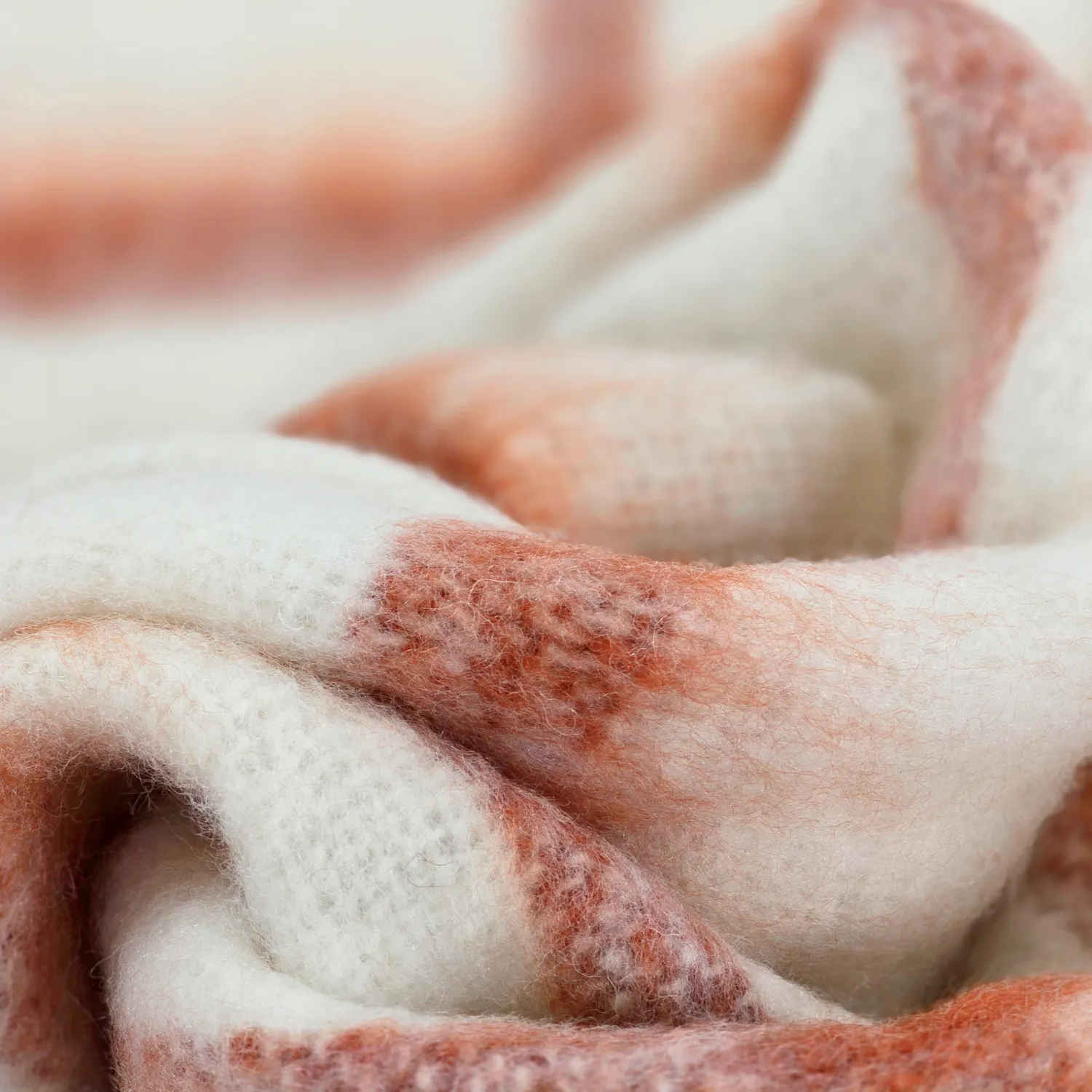 Tæpper - Plaid i uldblandning - Rachel (lyserød)