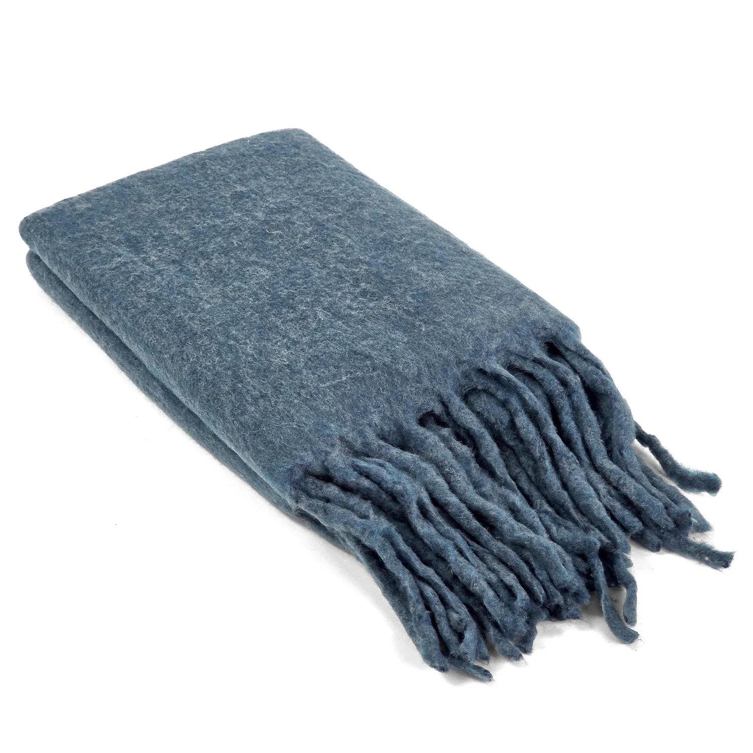 Tæpper - Plaid i uldblandning - Samantha (blå)