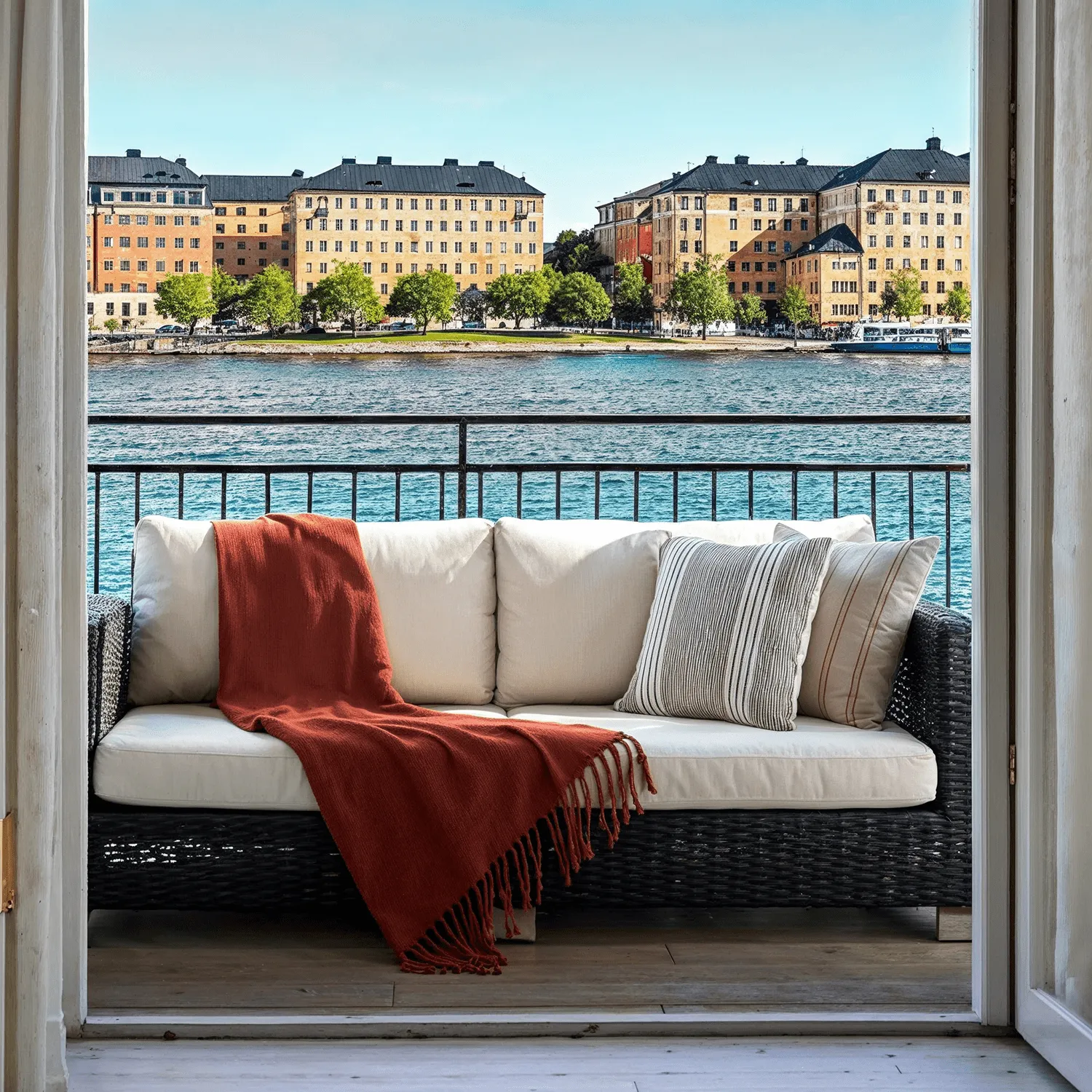 Tæpper - Plaid i uldblandning - Samantha (kobber)