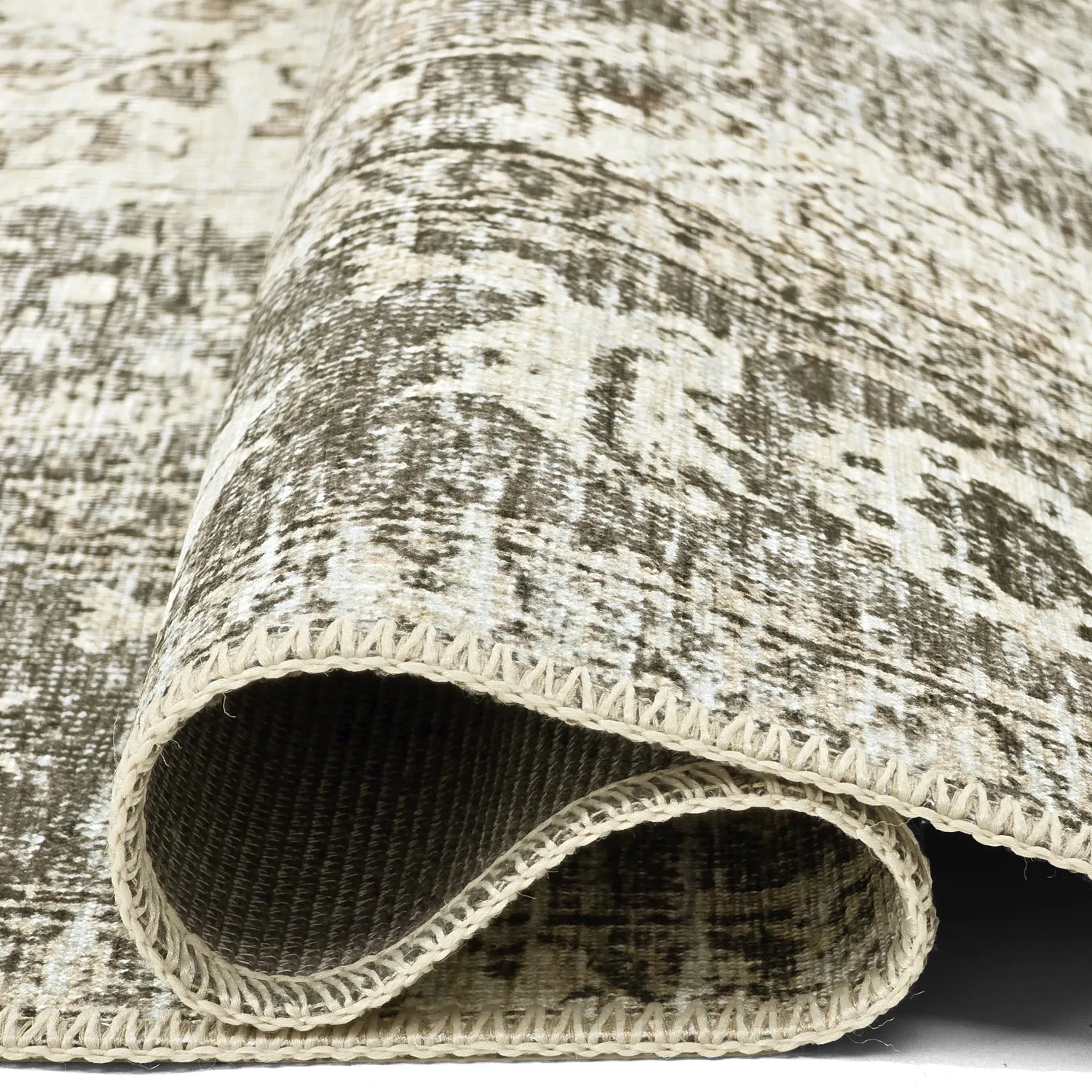 Fladvævet tæppe - Alvand (sort)