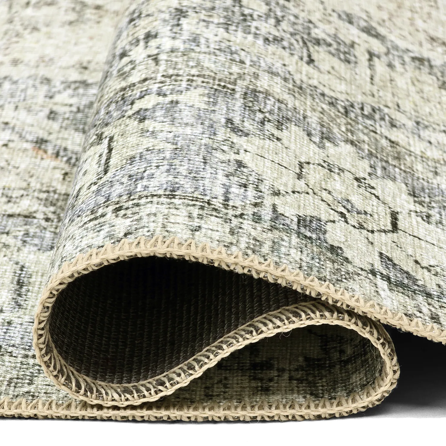 Fladvævet tæppe - Alvand (grå)