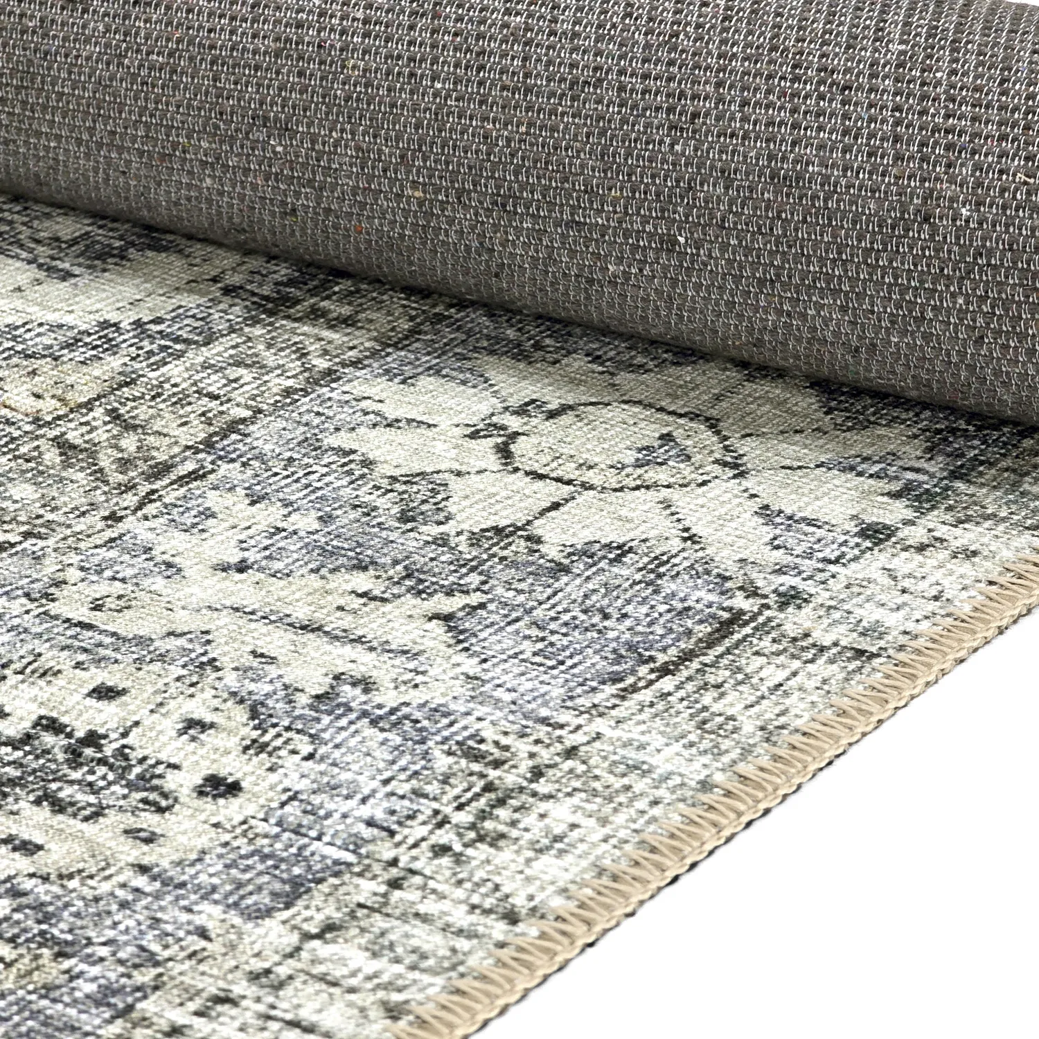 Fladvævet tæppe - Alvand (grå)