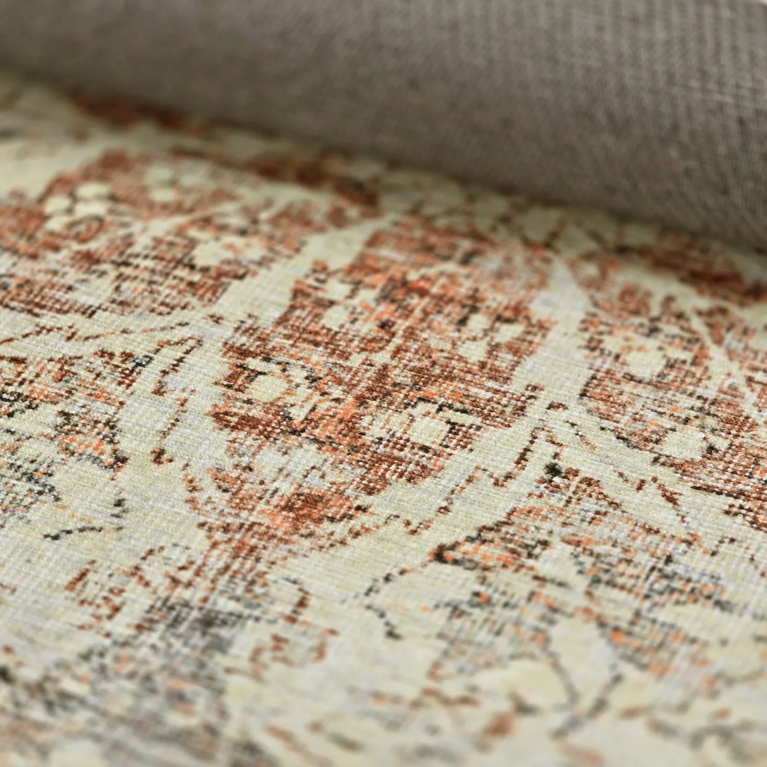 Fladvævet tæppe - Alvand (rød)