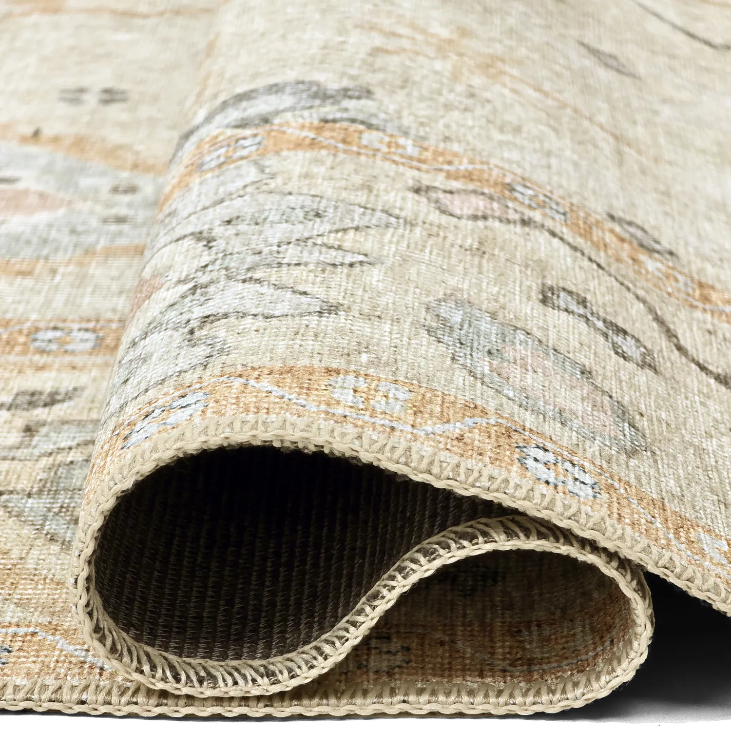 Fladvævet tæppe - Amena (beige)