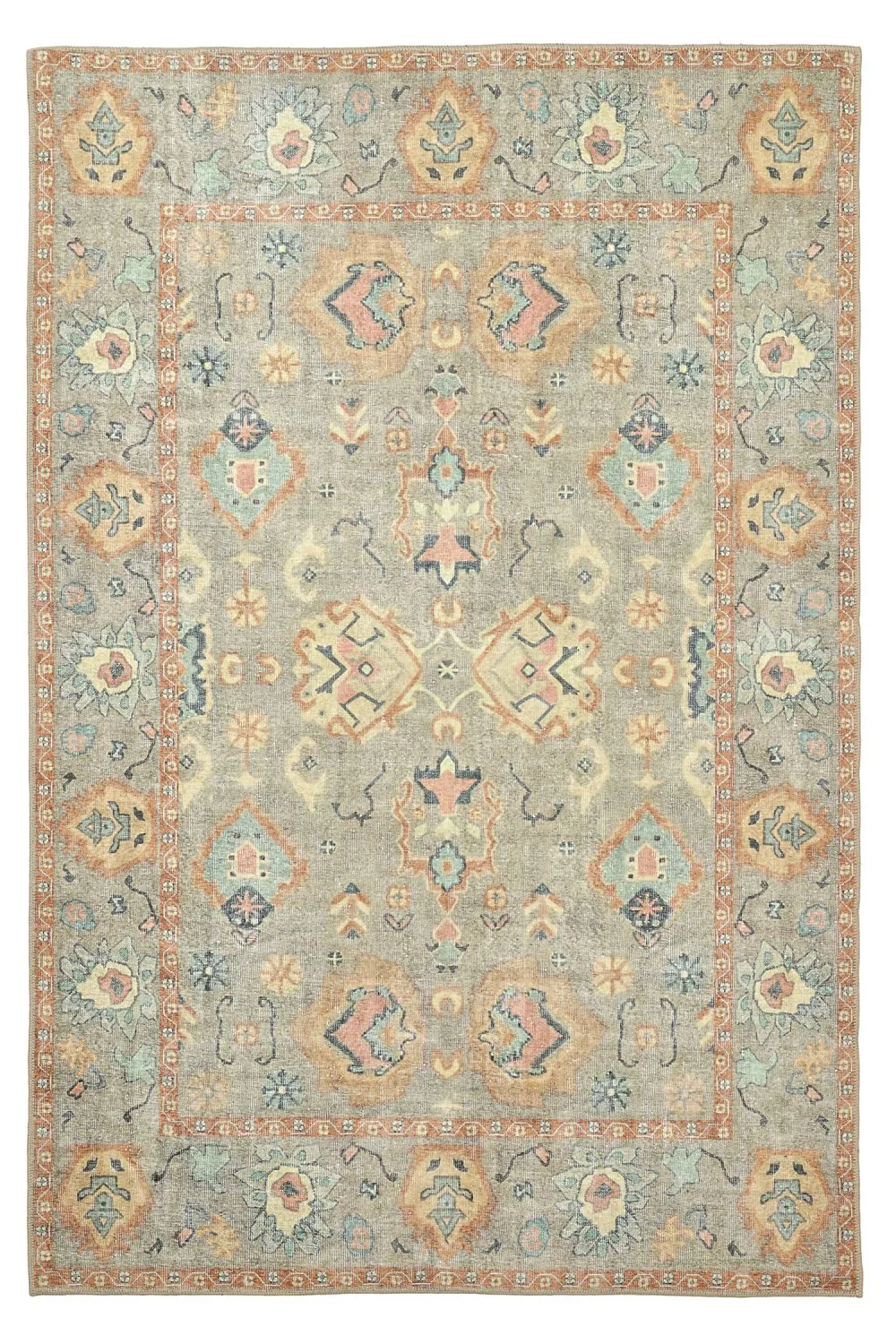 Fladvævet tæppe - Amena (blå)