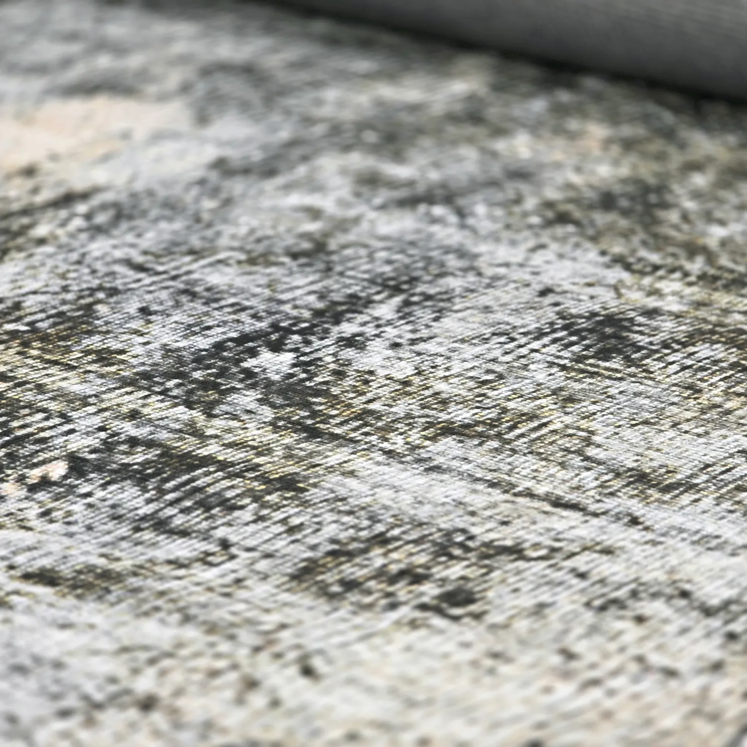 Fladvævet tæppe - Bechar (sort/multi)