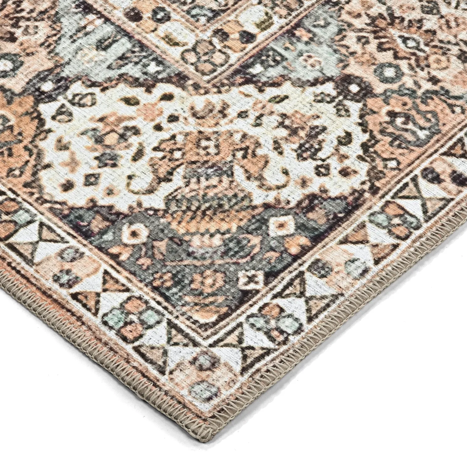 Fladvævet tæppe - Berelina (beige/multi)