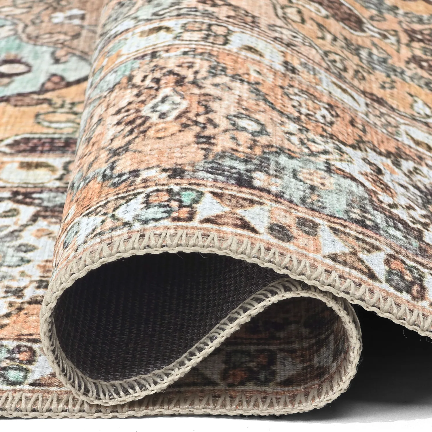 Fladvævet tæppe - Berelina (beige/multi)