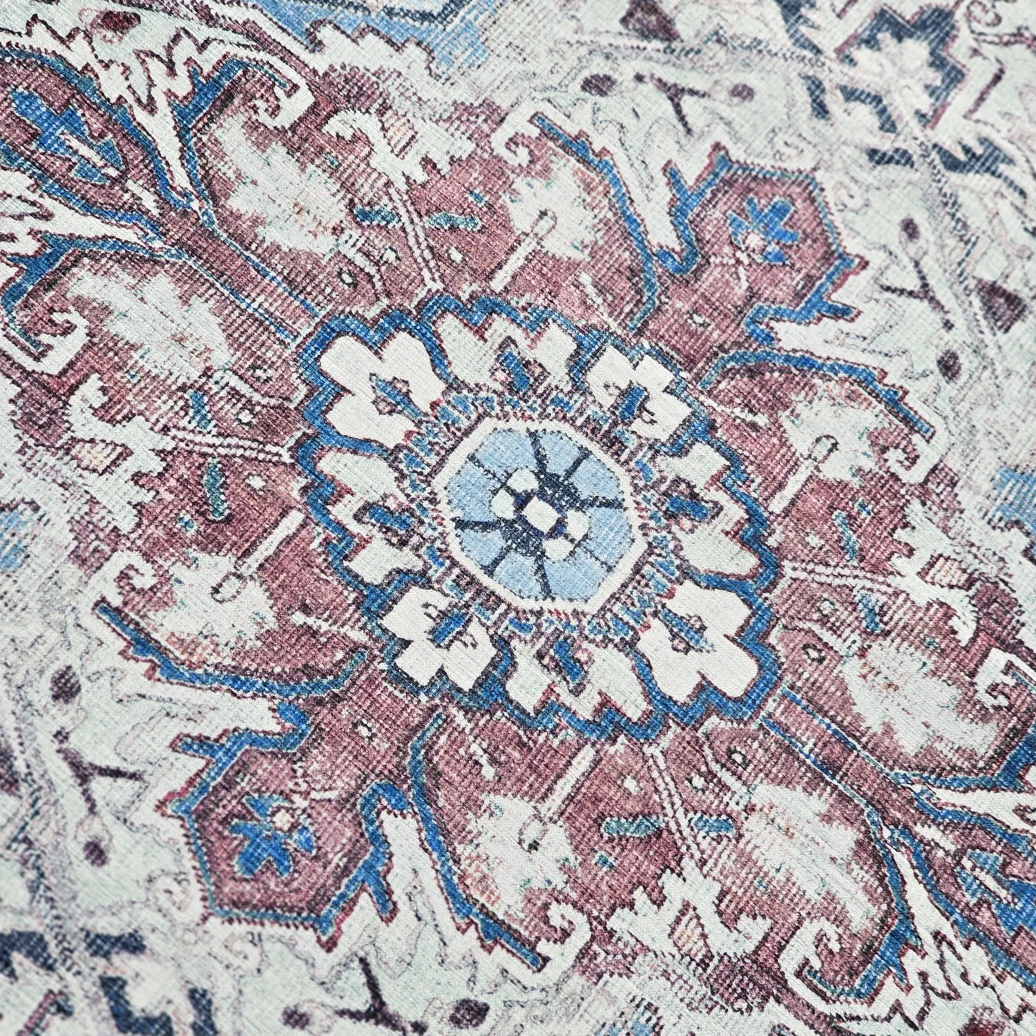 Fladvævet tæppe - Birjand (blå)