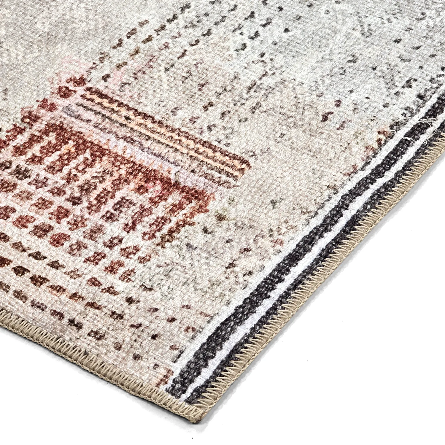 Fladvævet tæppe - Calla (rød)