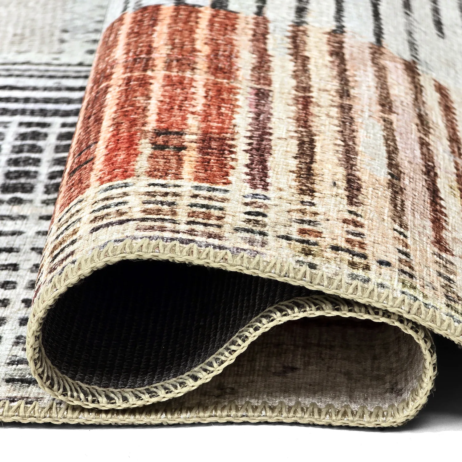 Fladvævet tæppe - Calla (rød)