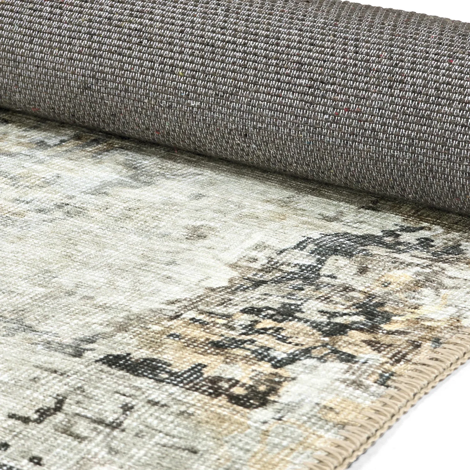 Fladvævet tæppe - Comino (beige/multi)