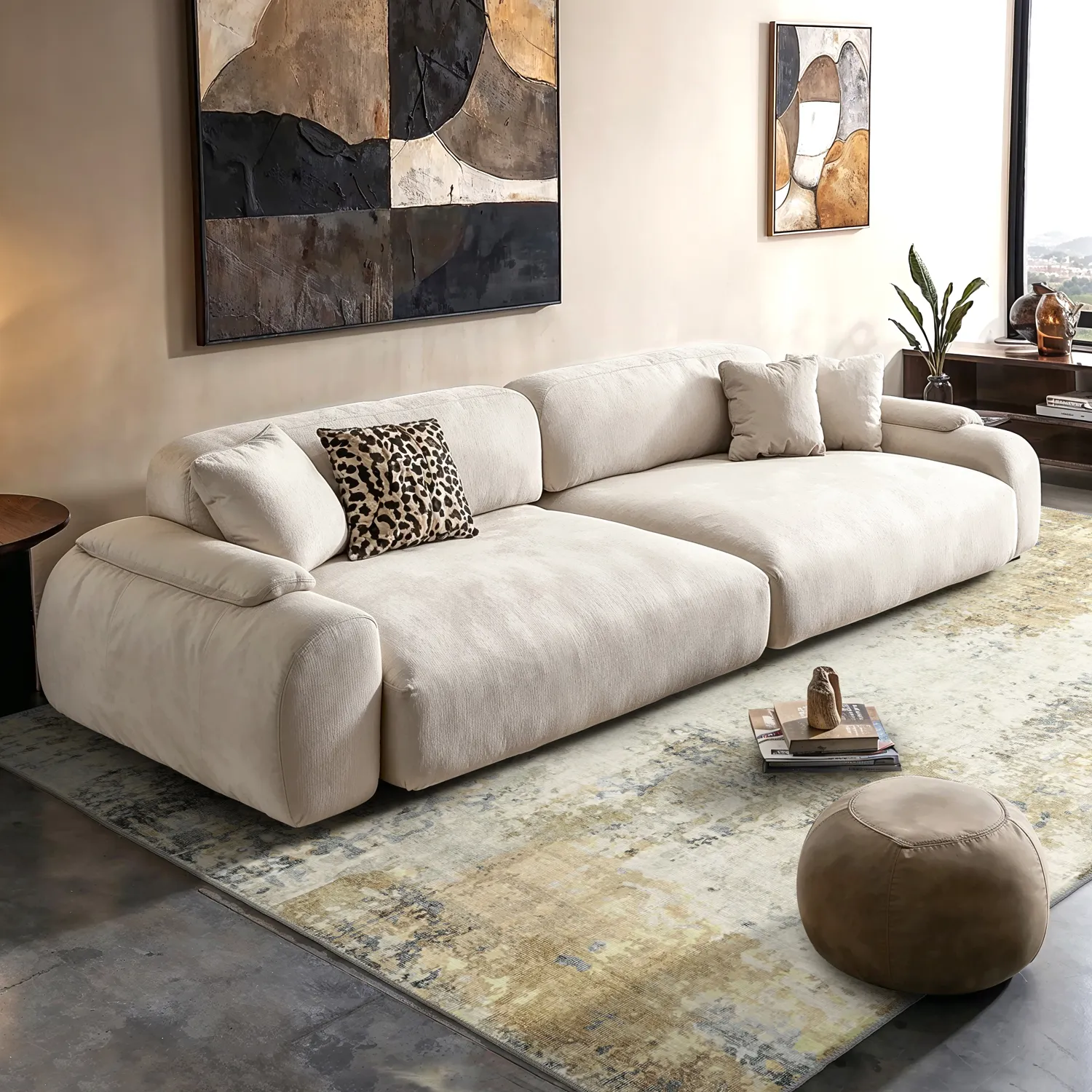 Fladvævet tæppe - Comino (grå/multi)