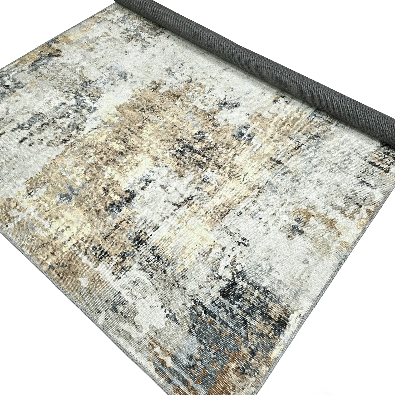 Fladvævet tæppe - Comino (grå/multi)