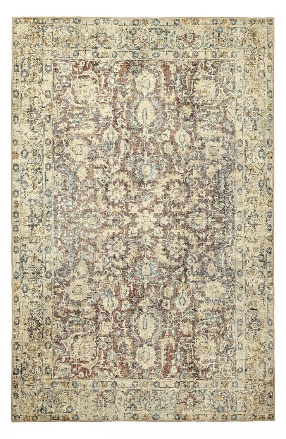 Fladvævet tæppe - Delvar (beige)