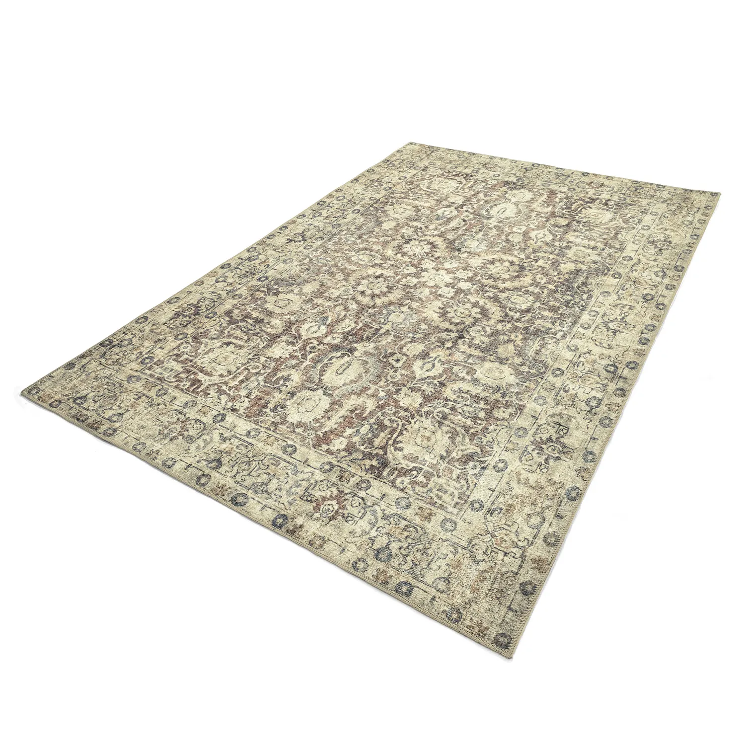 Fladvævet tæppe - Delvar (beige)