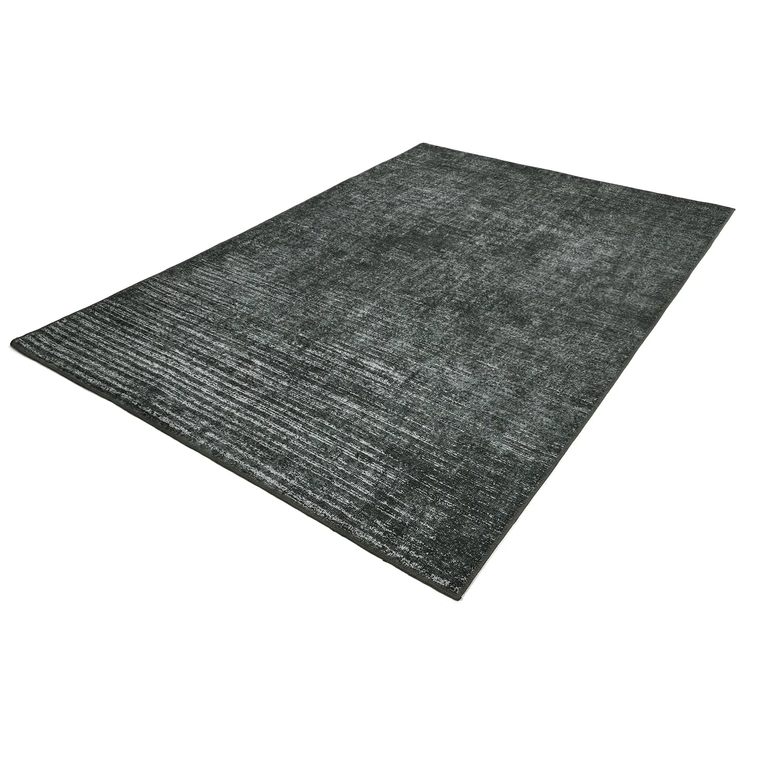 Fladvævet tæppe - Elarion (sort)